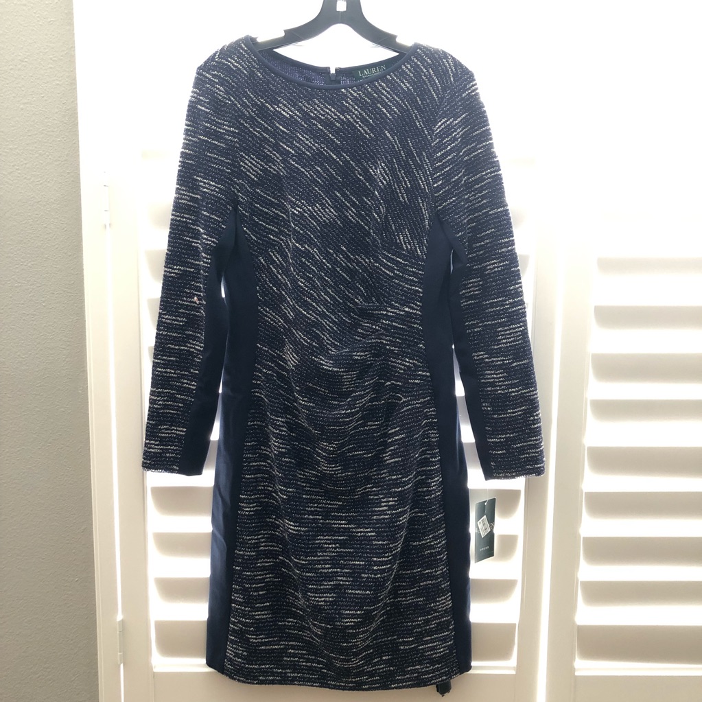 Brand New Lauren By Ralph Lauren Navy Dress